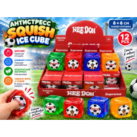 Антистресс-сквиш "Ice Cube Football".6*6 см.1 упак.*12 штук.Цена за упаковку.1/12 уп.Арт.0902-31