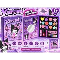 Набор косметики "Kuromi" с помадой и тенями на 12 оттенков в книжке.17*19,5*3 см.1/120.Арт.3688-KZ16