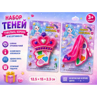 Набор теней "Туфелька,Корона" в ассортименте на планшете.12,5*15 см.1/600.Арт.5049B