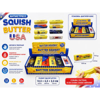 Антистресс "Squish Butter Cartoons".12,5*3,5*3,5 см.1 упак*12 штук.Цена за уп.1/24 упак.Арт.8687