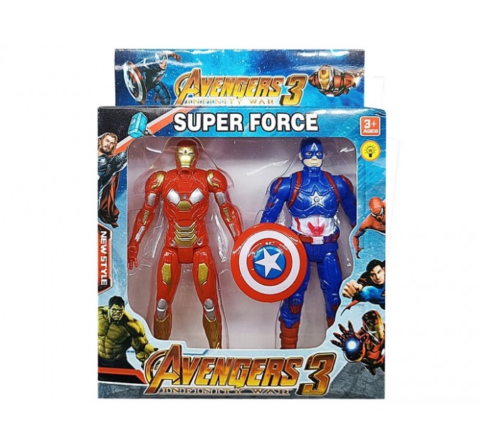 Набор "Супергерои" из 2-х штук в коробке.Рост 15,5 см.19*19*4 см.1/144.Арт.1582