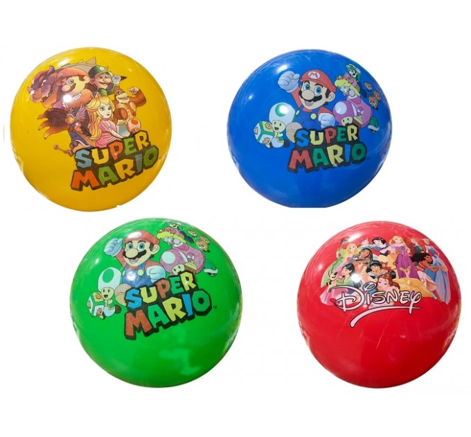 Мячик с принтом "Super Mario" в ассортименте.25 см.1 уп.*10 шт.Цена за уп.1/40 уп.Арт.2024-24