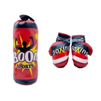 Груша бокcёрская маленькая "BOOM Sport" с перчатками.Выс.31 см.Диаметр 11 см.1/48.Арт.666-101