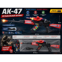 Автомат музыкальный "AK-47 Spider-Man" на батарейках.47.5*20 см.1/72.Арт.6694-6