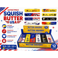 Антистресс "Squish Butter USA".12,5*3,5*3,5 см.1 упак*12 штук.Цена за упак.1/24 упак.Арт.8683