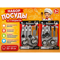 Набор посуды на 7 предметов на планшете.22*31 см.1/168.Арт.105B-11