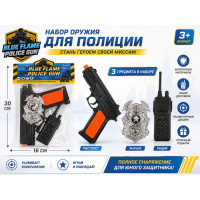 Набор оружия для полиции со значком и рацией.30*16 см.1/360.Арт.DD115